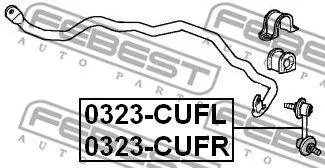 FEBEST 0323CUFL Стойка стабилизатора передняя левая