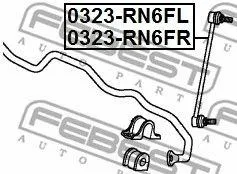 FEBEST 0323RN6FR Стойка стабилизатора передняя правая