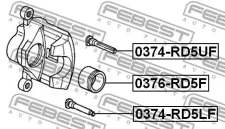 FEBEST 0374RD5UF Втулка направл. суппорта торм. передн. Honda Accord clcncm 2002-2008