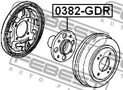 FEBEST 0382GDR Ступица колеса заднего , с подшипником