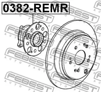 FEBEST 0382REMR Ступица задняя в сборе лев,прав. Honda crv iii 2.02.4l all 07
