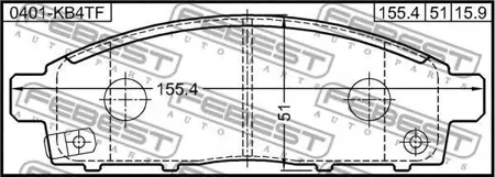 FEBEST 0401KB4TF Колодки торм.передние