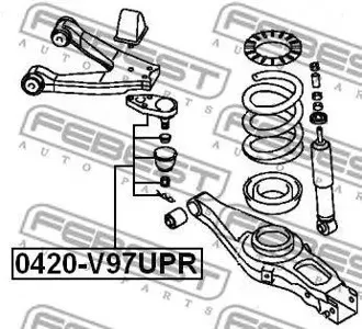 FEBEST 0420V97UPR Опора шаровая , задняя верхняя