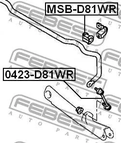 FEBEST 0423D81WR Стойка стабилизатора задняя