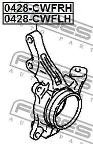 FEBEST 0428CWFRH Кулак поворотный r Mitsubishi Lancer cy, cz 2007.03-2013.02