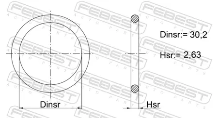 FEBEST 04400001 Кольцо уплотнительное 30.2x2.63