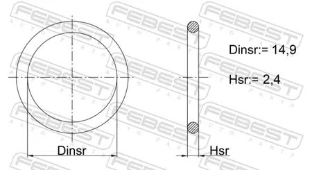 FEBEST 04400004 Кольцо уплотнительное 14.9x2.4