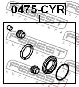 FEBEST 0475CYR Ремкомплект задн суппорта 0475-CYR