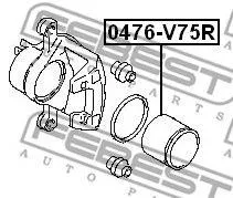 FEBEST 0476V75R Поршень суппорта тормозного заднего