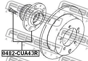 FEBEST 0482CUA43R Ступица колеса заднего