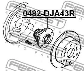 FEBEST 0482DJA43R Ступица задн. Mitsubishi Galant IX 03-