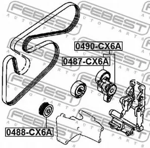 FEBEST 0488CX6A Ролик обводной