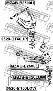 FEBEST 0520BT50UP Опора шаровая передняя верхняя