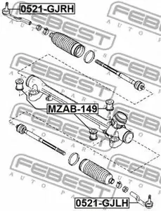 FEBEST 0521GJRH Наконечник рулевой тяги , правый