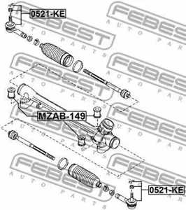 FEBEST 0521KE Наконечник рулевой