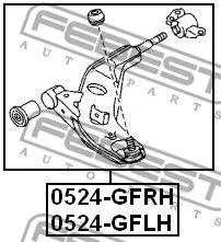 FEBEST 0524GFLH Рычаг передний левый Mazda 626 gf 1997-2002