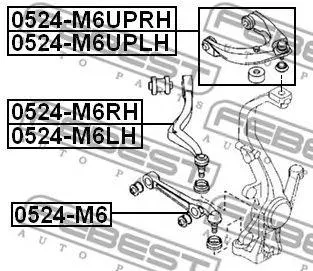 FEBEST 0524M6UPLH Рычаг передний верхний левый