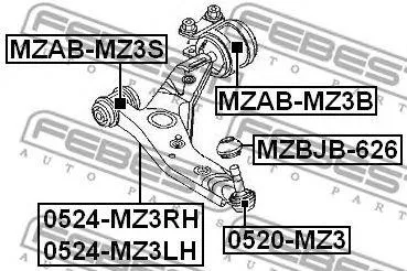 FEBEST 0524MZ3LH Рычаг передний левый