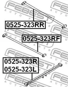 FEBEST 0525323RR Тяга задняя поперечная