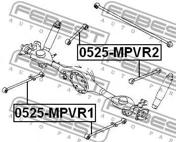 FEBEST 0525MPVR1 Тяга задняя продольная нижняя