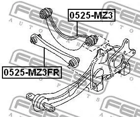 FEBEST 0525MZ3FR Тяга задняя верхняя, поперечная