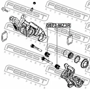 FEBEST 0573MZ3R Пыльник направляющей суппорта тормозного заднего комплект