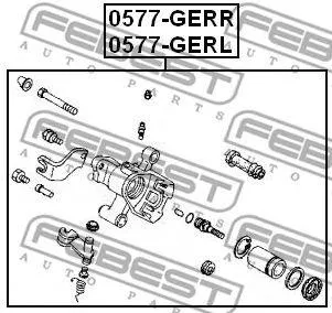 FEBEST 0577GERL Тормозной суппорт ,задний левый