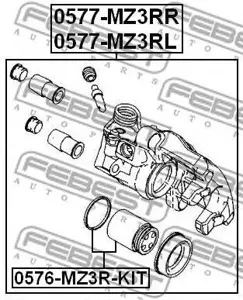 FEBEST 0577MZ3RL Тормозной суппорт задний левый