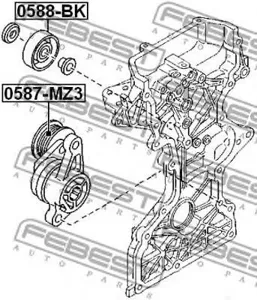 FEBEST 0588BK Ролик обводной