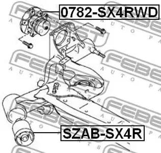 FEBEST 0782SX4RWD Ступица задняя