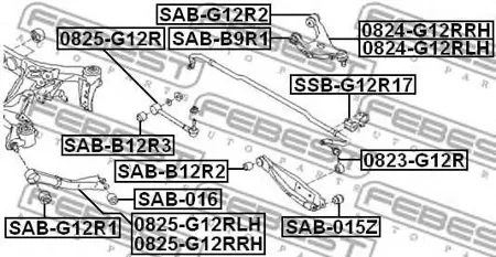 FEBEST 0824G12RRH Рычаг задний верхний правый Subaru Impreza g12 2007