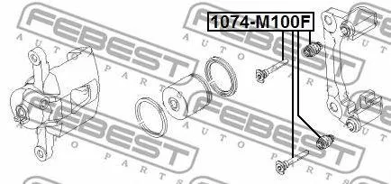 FEBEST 1074M100F Ремкомплект суппорта переднего Daewoo Matiz , Chevrolet Matiz Aveo Aveo 98>