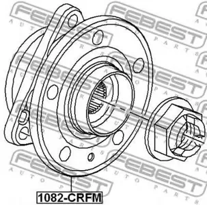 FEBEST 1082CRFM Подшипник ступицы передней Chevrolet Cruze 1.6 83Kw Cruze 1.8 10> ABS