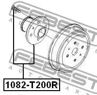 FEBEST 1082T200R Ступица колеса задняя Chevrolet Aveo T250 1.21.4 08> Aveo T200 1.2 03-08