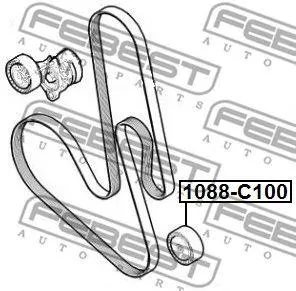 FEBEST 1088C100 Ролик обводной комплект