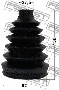 FEBEST 1217PH1 Пыльника шруса наружного комплект pvc 92x138x27.5