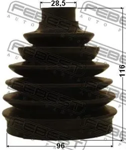 FEBEST 1217TUC Пыльника шруса наружного КОМПЛЕКТ 96X116X28.5