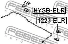 FEBEST 1223ELR Стойка стабилизатора заднего Hyundai Coupe 99>, Kia Cerato all 04>
