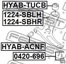 FEBEST 1224SBLH Рычаг Hyundai Solaris 10- пер.лев.