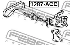 FEBEST 1287ACC Ролик натяжной Hyundai Gets 1.31.41.6 02> Accent 1.3-1.6 94>