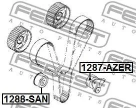 FEBEST 1287AZER Ролик натяжителя ремня грм