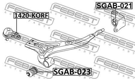 FEBEST 1420KORF Опора шаровая SsangYong NEW Actyon 10-13 пер.подв.