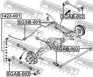 FEBEST 1423001 Стойка стабилизатора заднего SsangYong Rexton 01>
