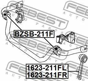 FEBEST 1623211FR Стойка стабилизатора Mercedes W211 пер.подв.прав.