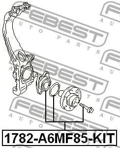 FEBEST 1782A6MF85KIT Комплект подшипника ступ. пер. Audi A6A8 2.0-4.2iTDi 06>