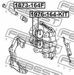 FEBEST 1976164FKIT Поршень суппорта Mercedes ML164 04-11 перед. лев,прав. .(комплект)
