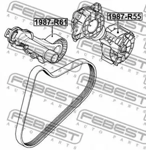 FEBEST 1987R55 Ролик натяжной Mini R55-59 05-13