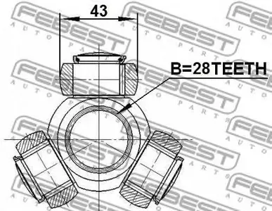 FEBEST 2116CA220 трипоид Ford Galaxy II Mondeo IV, Volvo S60S80 1.6-2.2iTDCi 06>
