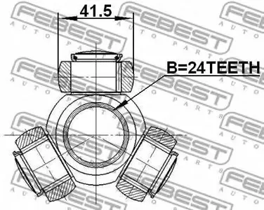 FEBEST 2116TC718TDCI трипоид 24X41.5 Audi Q5 08>