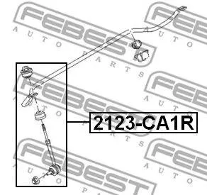 FEBEST 2123CA1R Стойка стабилизатора заднего Ford Focus C-Max 06>